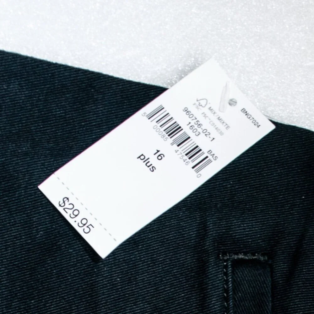 NEW Gap Kids Chino Shorts Girls 16 Plus Black Solid School Uniform Casual T06